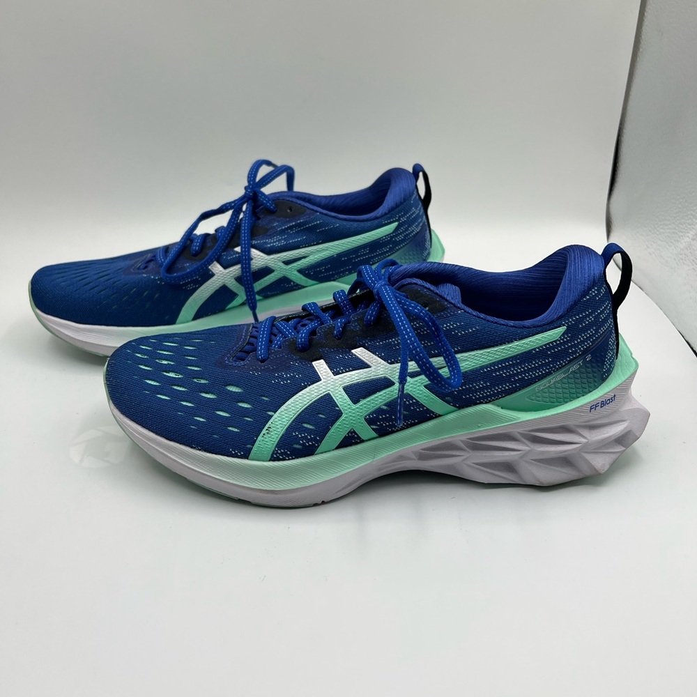 👟 ASICS Novablast 2 Running Shoes – Blue / Mint – Women’s US 10